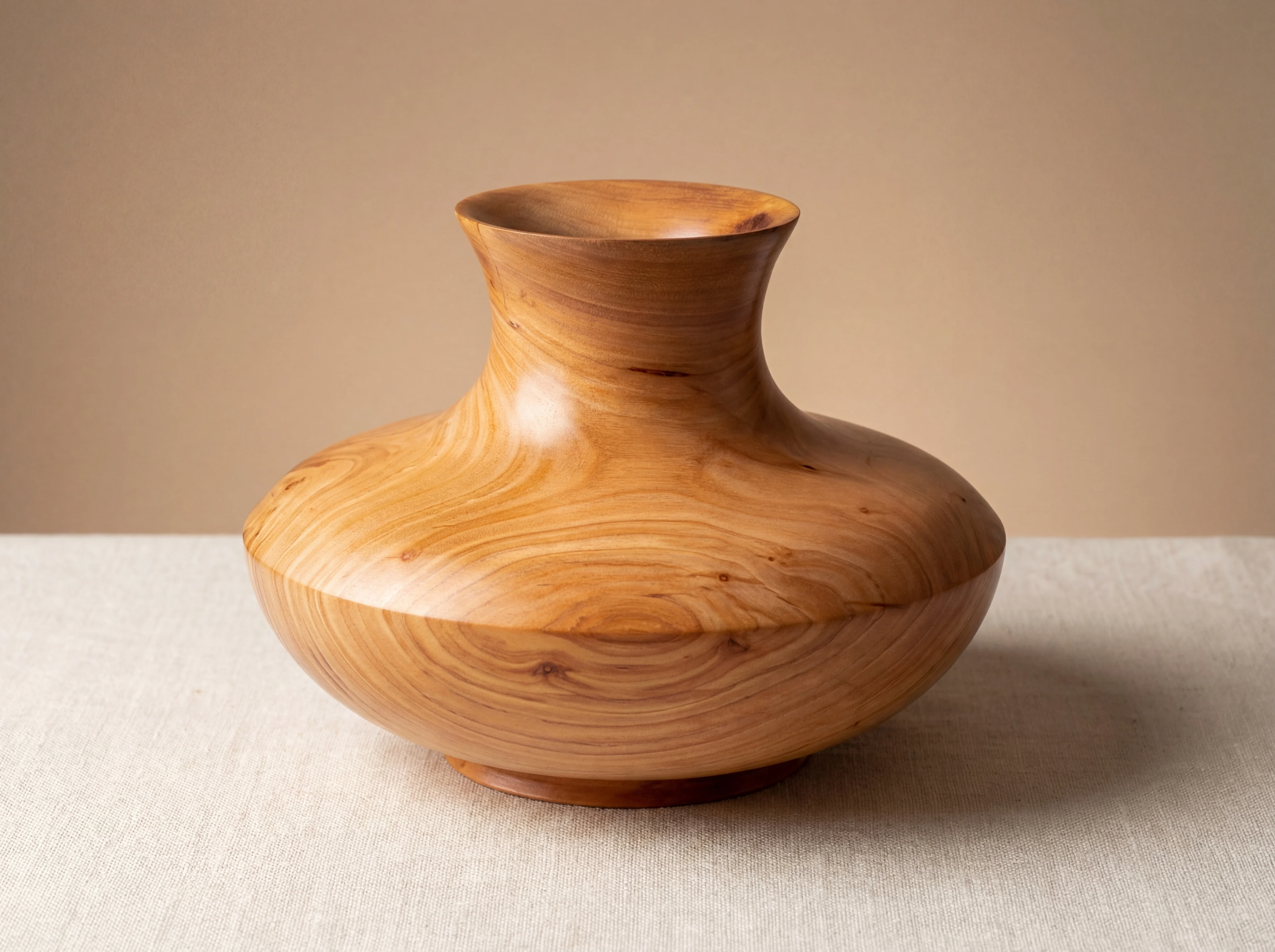 Turned Vase - Portuguese Apricot · Lathe-Turned