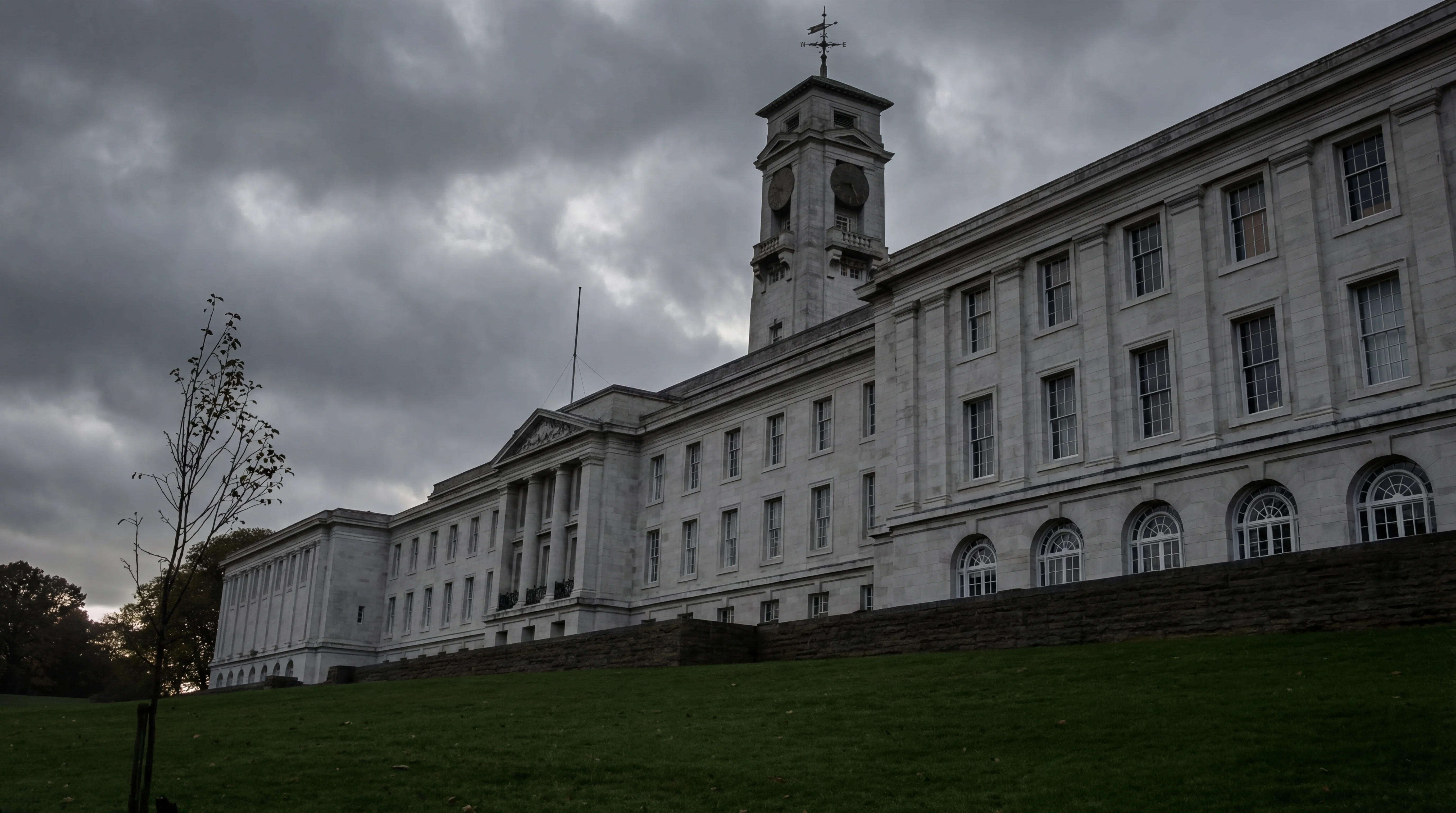University of Nottingham - the Trent Building under stormy skies